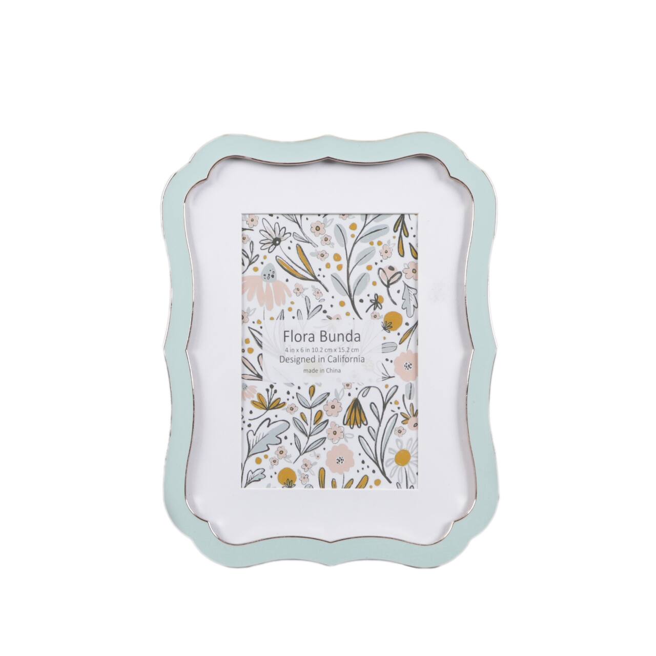 Flora Bunda Gallery 4" x 6" Vintage Rectangle Edge Zinc Alloy Picture Frame